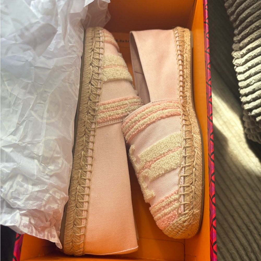 Pink Tory Burch espadrilles